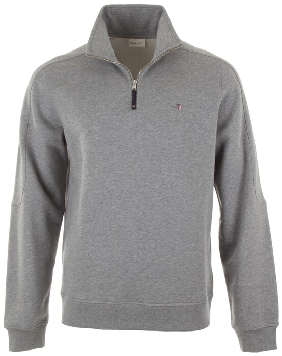 Gant Shield Half Zip Trui Grijs Melange