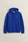 Gant Shield Hoodie Subtle Logo Pullover Blue