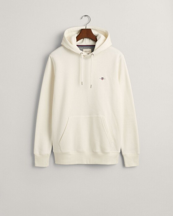 Gant Shield Hoodie Subtle Logo Pullover Eggshell