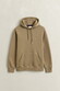 Gant Shield Hoodie Subtle Logo Pullover Faded Taupe