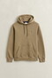Gant Shield Hoodie Subtle Logo Pullover Faded Taupe