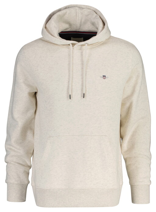 Gant Shield Hoodie Subtle Logo Pullover Glacier Melange