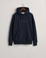 Gant Shield Hoodie Subtle Logo Trui Avond Blauw