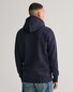 Gant Shield Hoodie Subtle Logo Trui Avond Blauw