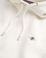Gant Shield Hoodie Subtle Logo Trui Eggshell