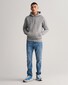 Gant Shield Hoodie Subtle Logo Trui Grijs Melange