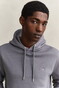 Gant Shield Hoodie Subtle Logo Trui Midden Grijs