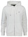 Gant Shield Logo Embroidery Full Zip Hoodie Kangaroo Pocket Vest Eggshell