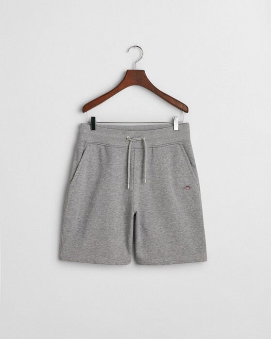 Gant Shield Sweat Shorts Joggingbroek Grijs Melange