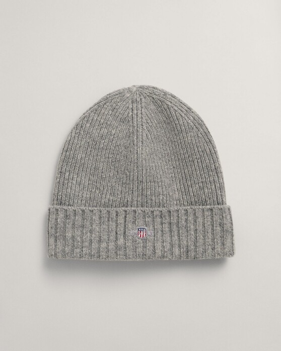 Gant Shield Wool Beanie Muts Grijs Melange