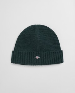 Gant Shield Wool Beanie Muts Tartan Green