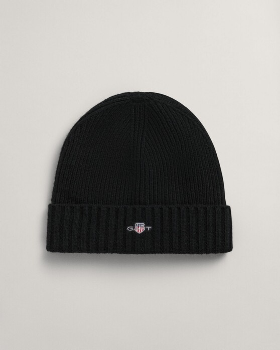 Gant Shield Wool Beanie Muts Zwart