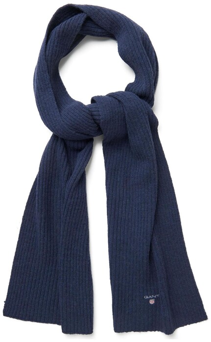 Gant Shield Wool Knit Scarf Sjaal Marine