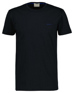 Gant Slim Contrast Logo Short Sleeve T-Shirt Black