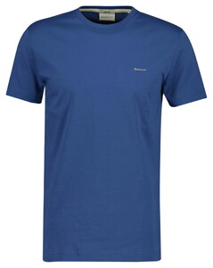Gant Slim Contrast Logo Short Sleeve T-Shirt Vintage Blue