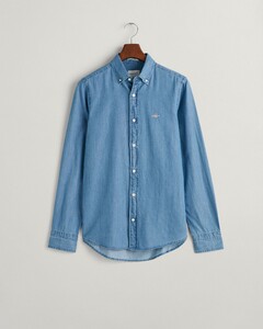 Gant Slim Indigo Chamrbray Overhemd Semi Light Blue