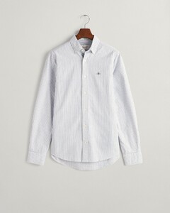 Gant Slim Oxford Banker Stripe Button Down Shirt Persian Blue