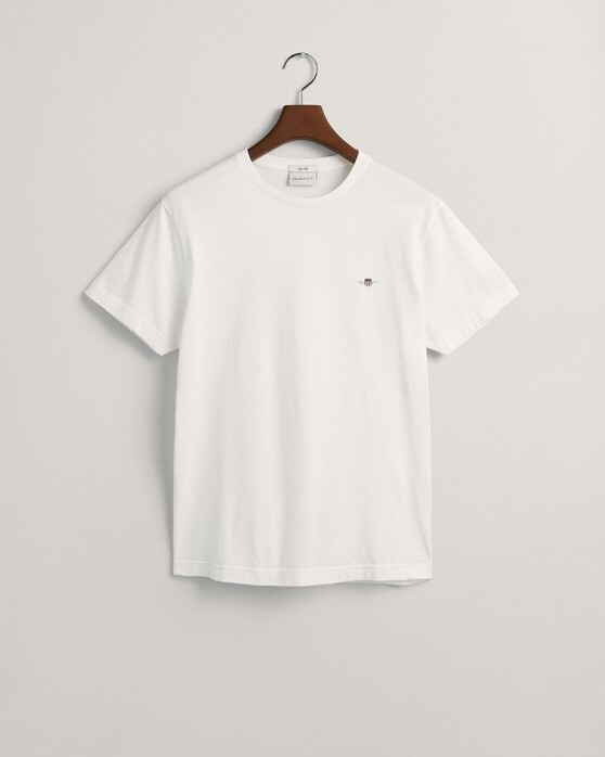 Gant Slim Small Logo Shield Crew Neck T-Shirt Wit