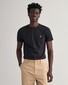 Gant Slim Small Logo Shield Crew Neck T-Shirt Zwart