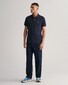 Gant Slim Subtle Shield Embroidery Piqué Uni Polo Avond Blauw