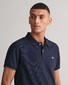 Gant Slim Subtle Shield Embroidery Piqué Uni Polo Avond Blauw