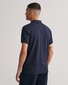Gant Slim Subtle Shield Embroidery Piqué Uni Polo Avond Blauw