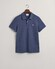 Gant Slim Subtle Shield Embroidery Piqué Uni Polo Dark Jeansblue Melange