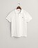 Gant Slim Subtle Shield Embroidery Piqué Uni Polo Wit