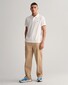 Gant Slim Subtle Shield Embroidery Piqué Uni Polo Wit