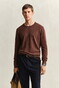 Gant Slub Cotton Linen Crew Neck Trui Hazelnut Melange