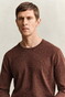Gant Slub Cotton Linen Crew Neck Trui Hazelnut Melange
