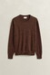 Gant Slub Cotton Linen Crew Neck Trui Hazelnut Melange
