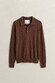Gant Slub Cotton Linnen Long Sleeve Polo Pullover Polo Hazelnut Melange