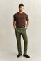 Gant Slub Cotton Linnen Short Sleeve Crew Neck Trui Hazelnut Melange