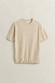 Gant Slub Cotton Linnen Short Sleeve Crew Neck Trui Seed Melange