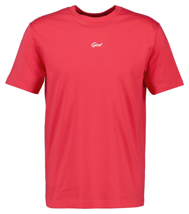 Gant Small Brand Graphic Crew Neck T-Shirt Watermelon Red