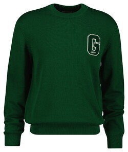 Gant Small Graphic G Badge Crew Neck Trui Forest Green