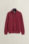 Gant Soft Hand Feel Sacker Rib Half Zip Trui Deep Grape Wine