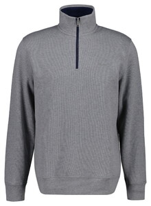 Gant Soft Hand Feel Sacker Rib Half Zip Trui Grijs Melange