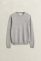 Gant Soft Superfine Italian Lambswool Crew Neck Pullover Grey Melange