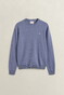 Gant Soft Superfine Italian Lambswool Crew Neck Trui Blue Horizon