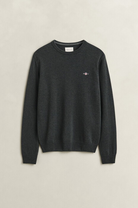 Gant Soft Superfine Italian Lambswool Crew Neck Trui Dark Moss Green