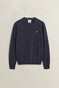 Gant Soft Superfine Italian Lambswool Crew Neck Trui Dark Navy Melange