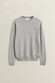 Gant Soft Superfine Italian Lambswool Crew Neck Trui Grijs Melange