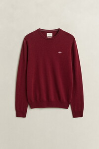 Gant Soft Superfine Italian Lambswool Crew Neck Trui Plumped Red