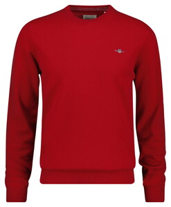 Gant Soft Superfine Italian Lambswool Crew Neck Trui Ruby Red