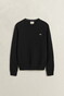 Gant Soft Superfine Italian Lambswool Crew Neck Trui Zwart