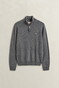 Gant Soft Superfine Italian Lambswool Half Zip Pullover Anthracite Grey