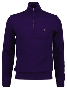 Gant Soft Superfine Italian Lambswool Half Zip Pullover Pansy Purple