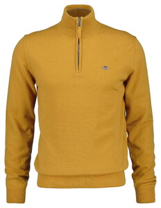 Gant Soft Superfine Italian Lambswool Half Zip Pullover Turmeric Shine